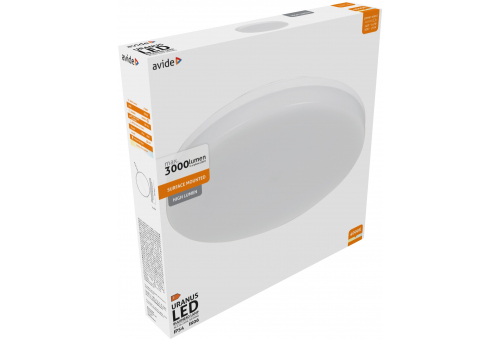 (Uranus) resistentes às gotas Luz de teto Redondo IP54 24/30W NW Branco