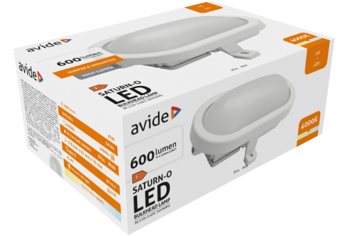 Avide Bulkhead Lamp Saturn-O oval IP54 6W NW 4000K White