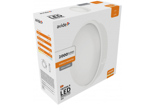 (Triton-R) resistentes às gotas Luz de teto Redondo IP65 20W NW Branco 100lm/W