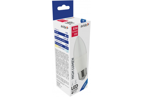 Bec LED lumânare 8W E27 CW Avide