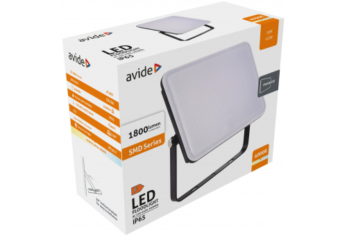 Reflector Slim LED SMD 20W NW fără cadru Avide