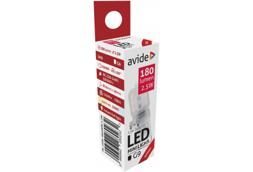 Bec LED capsulă 2.5W G9 WW Avide