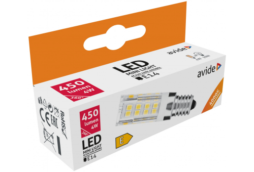 Bec LED capsulă 4W JD E14 NW orizontal Avide