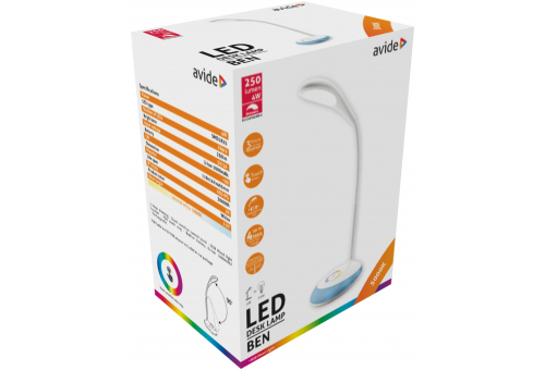 LED Stolová lampa Ben RGB Biela 4W