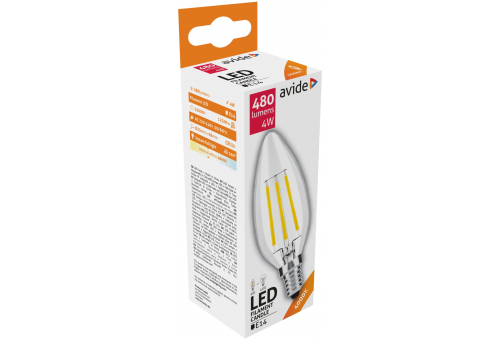 Bec LED Filament lumânare 4W E14 NW Avide