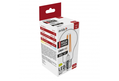 LED Filament Globo 6.6W E27 A60 WW 2700K Super High Lumen