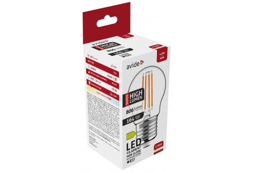 LED Filament Mini Globo 4.9W E27 WW 2700K Super High Lumen