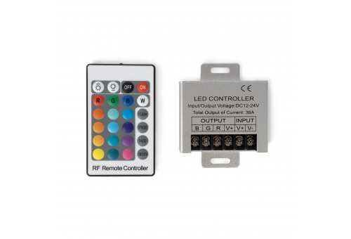 Avide LED Strip 12-24V 150W RGB 24 Keys RF Remote and Controller