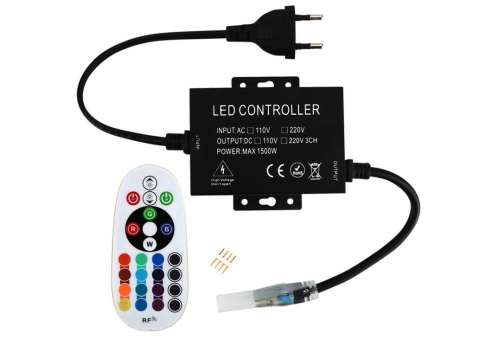 LED Szalag 220V RGB RF Távirányító és Vezérlő max. 100m LED-szalaghoz