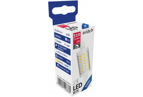 Bec LED liniar 6W R7S 23x78mm CW dimabil Avide