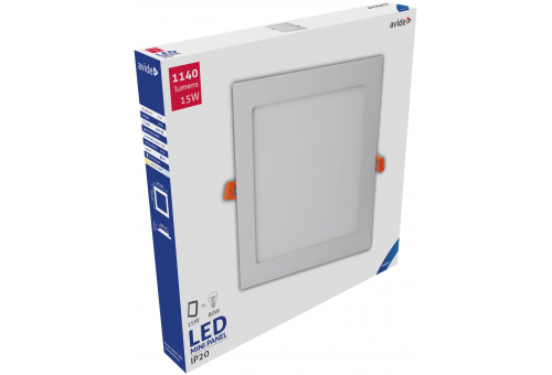 LED Einbaubare Rechteckige Deckenleuchte Alu 15W CW