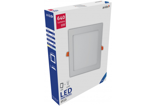 LED Einbaubare Rechteckige Deckenleuchte Alu 9W CW