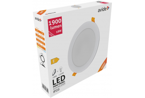 Plafonieră LED încorporabilă 18W NW Rotundă Plastic Avide