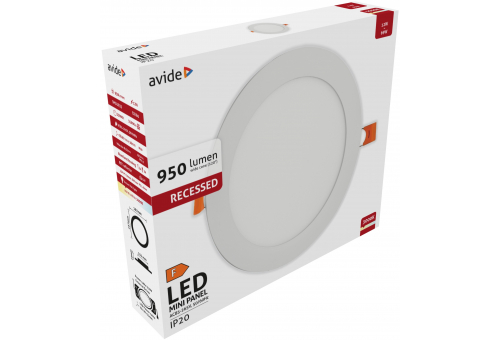 Plafonieră LED încorporabilă 12W WW Rotundă Aluminiu Avide