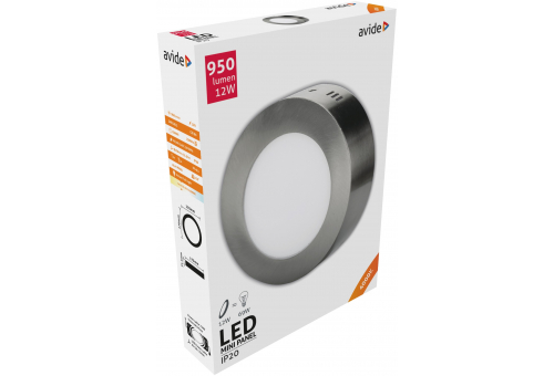 LED Luz de teto redonda que pode ser montada na parede Alu Cetim Níquel 12W NW