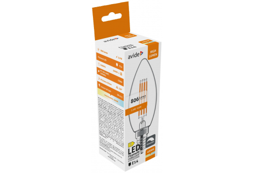 LED Filament Candle 5.9W E14 NW 4000K Fényerőszabályozható