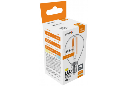 LED Filament Mini Globe 5.9W E14 NW 4000K Fényerőszabályozható