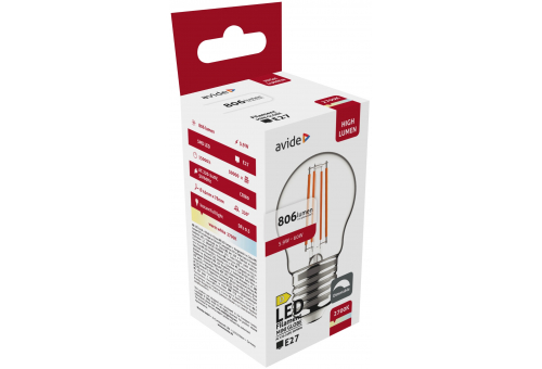 LED Filament Mini Globe 5.9W E27 WW 2700K Fényerőszabályozható