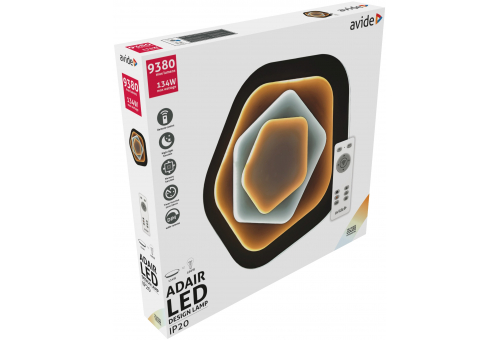 Luz de teto design Adair 134W(67+67) RF com telecomando