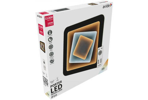 Luz de teto design Porter 160W(80+80) RF com telecomando