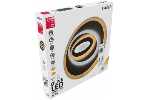 Luz de teto design Olive 70W(35+35) RF com telecomando