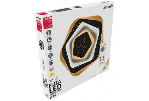 Luz de teto design Eliza 76W(38+38) RF com telecomando