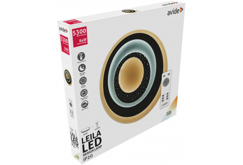 Luz de teto design Leila 84W(42+42) RF com telecomando