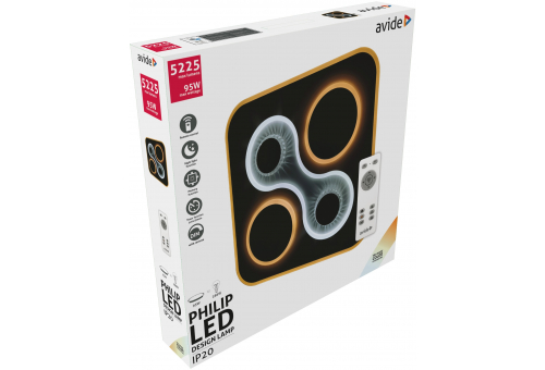 Luz de teto design Philip 95W(47,5+47,5) RF com telecomando