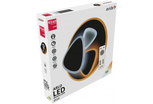 Dizajnová stropná lampa Arlo 67W(33.5+33.5) S RF diaľkovým ovládačom