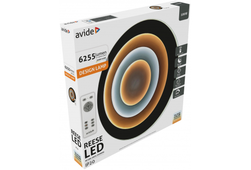 Luz de teto design Reese 100W(50+50) RF com telecomando