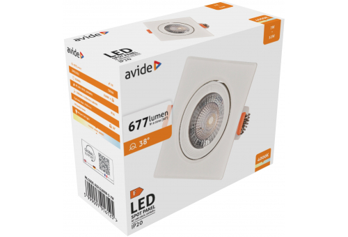 LED Spot encastrável 38° Quadrado 7W NW