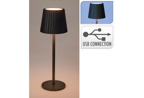 Table Lamp 90X90X275mm with USB, WW