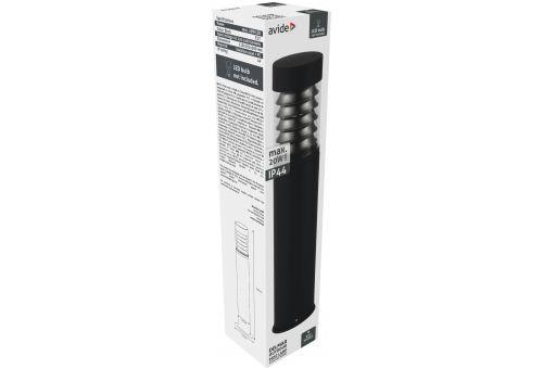 Candeeiro de pé exterior Delmar 1xE27 500mm IP44 Preto