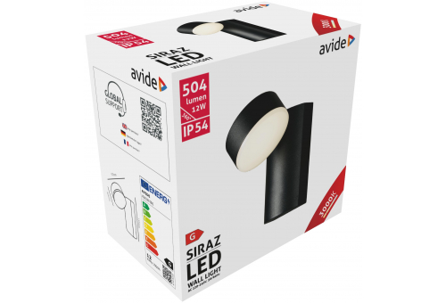 Candeeiro de parede exterior Siraz LED 12W WW IP54