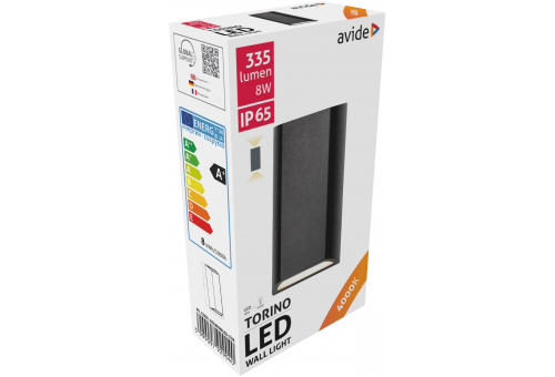 Kültéri fali lámpa Torino 2 irányú LED 8W NW IP65