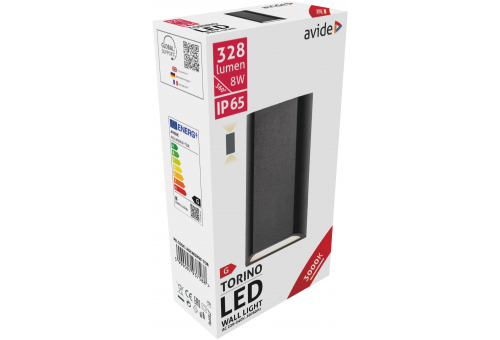 Kültéri fali lámpa Torino 2 irányú LED 8W WW IP65