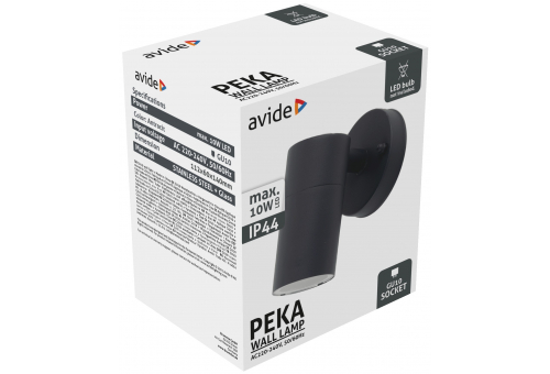 Candeeiro de parede exterior Peka 1xGU10 IP44 Antracite