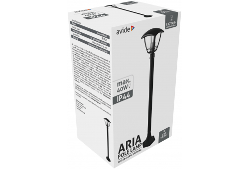 Candeeiro de pé exterior Aria 100cm 1xE27 Preto IP44