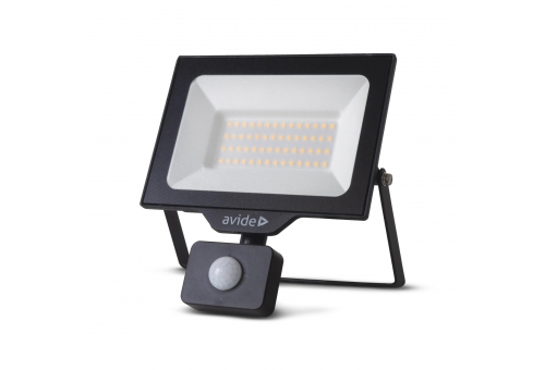 LED Frosted Flood Light Slim SMD 20W NW 4000K PIR with Quick Connector