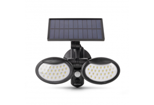 Solar Plastic Wall Lamp 10W SMD 2 head with PIR
