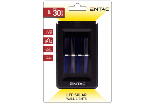 Solar Plastic Wall Lamp 1W 2 way light WW
